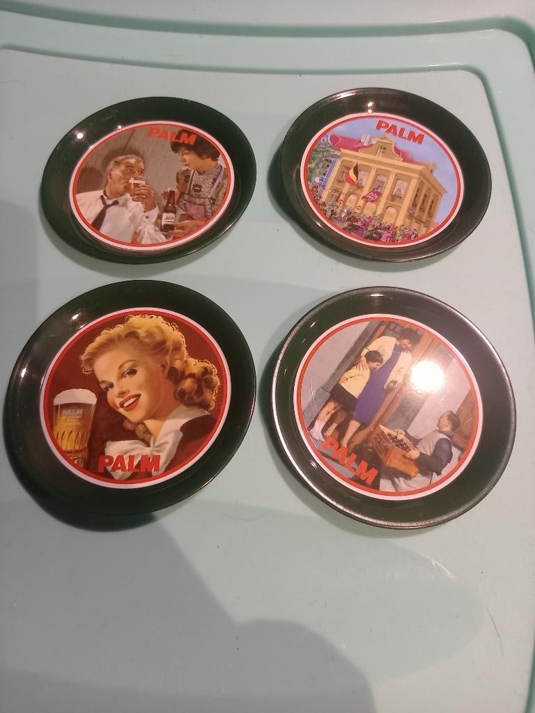 Sous-verres en étain. Paume. Nouveau, Collections, Enlèvement ou Envoi, Neuf, Autres types, Palm