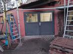 Houten poort, garagepoort, dubbele deur, Ophalen, Gebruikt, 120 cm of meer, Garagedeur