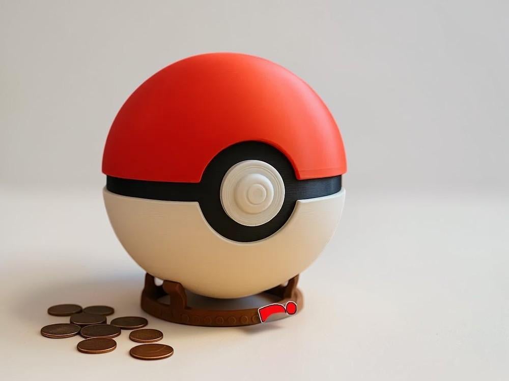 Pokéball Piggy Bank, Ophalen of Verzenden, Zo goed als nieuw, Tv, Beeldje, Replica of Model