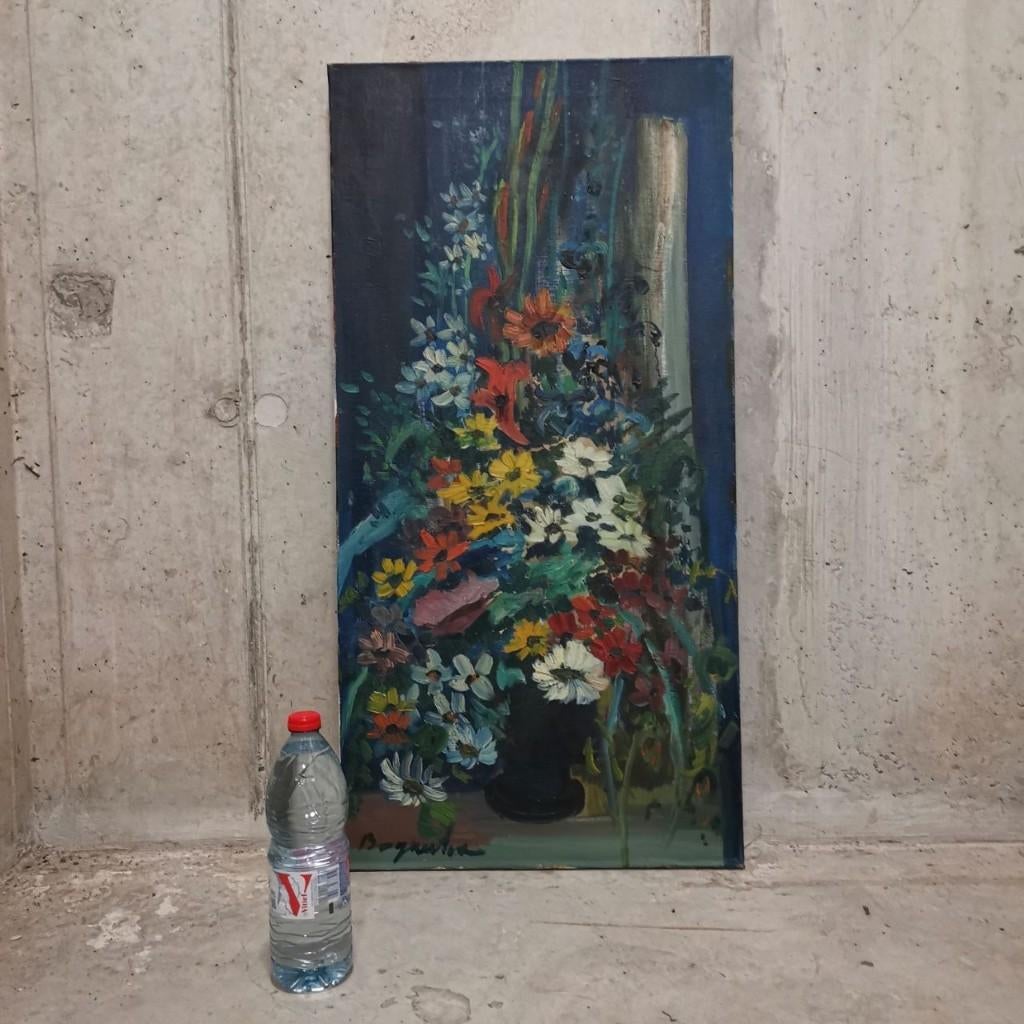 Nature morte aux fleurs (1/3) (ca 1955) - André Bogaert, Antiquités & Art, Art | Peinture | Moderne, Enlèvement