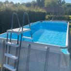 Piscine Bestway 488x244x122cm + filtre sable/sel (1saison), Enlèvement, Utilisé, Rectangulaire, 400 cm ou plus