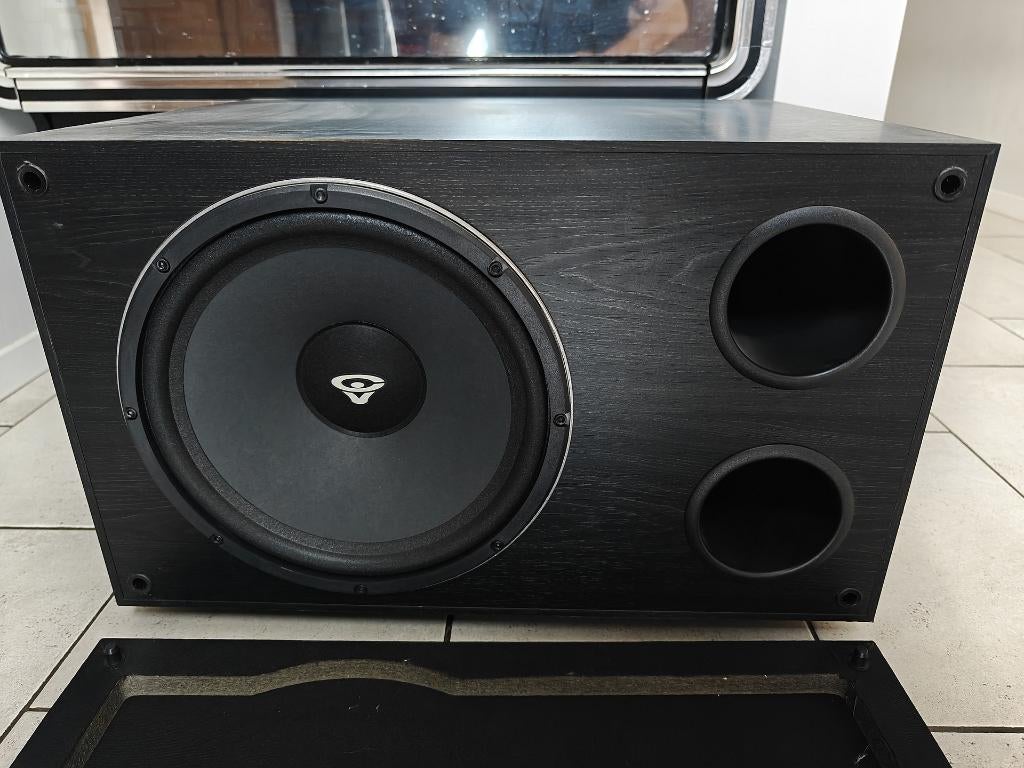 Cerwin Vega subwoofer (met ingebouwde crossover), TV, Hi-fi & Vidéo, Enlèvement, Utilisé, 120 watts ou plus, Subwoofer