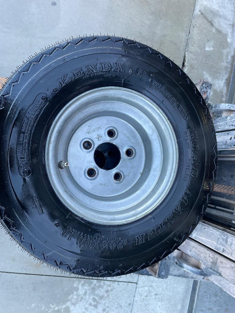 Trailer, aanhangwagen banden met velg 5x, Auto-onderdelen, Banden en Velgen, Ophalen, Overige, Gebruikt, Banden en Velgen