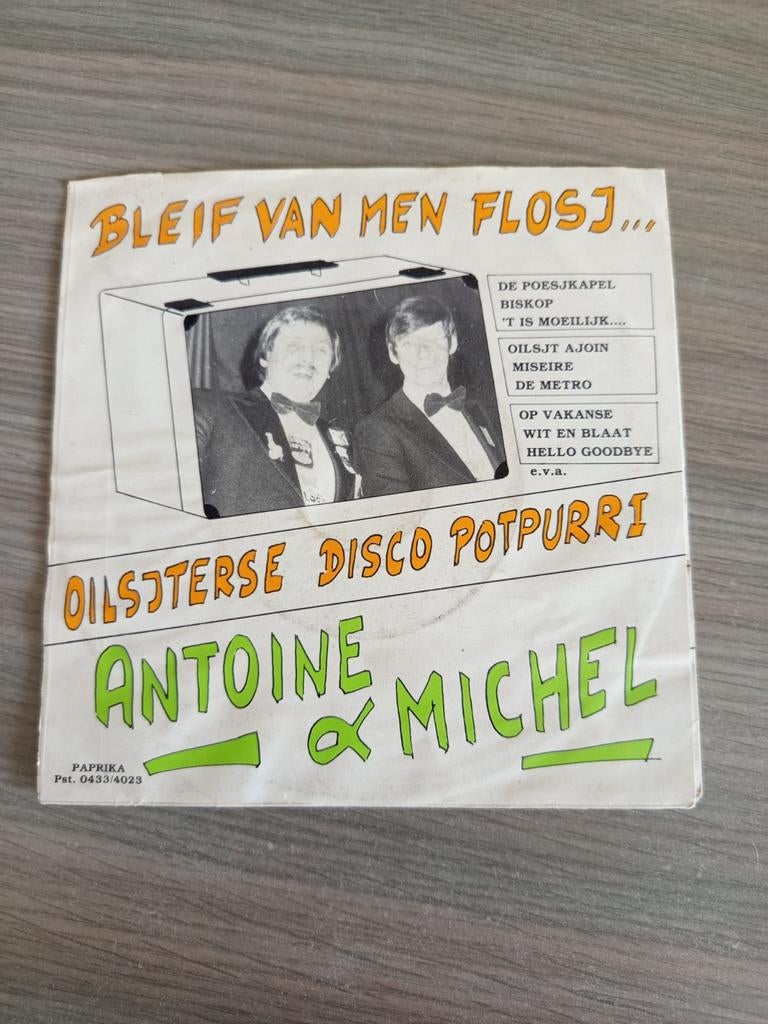 Aalst carnaval lp single antoine en michel, Ophalen of Verzenden