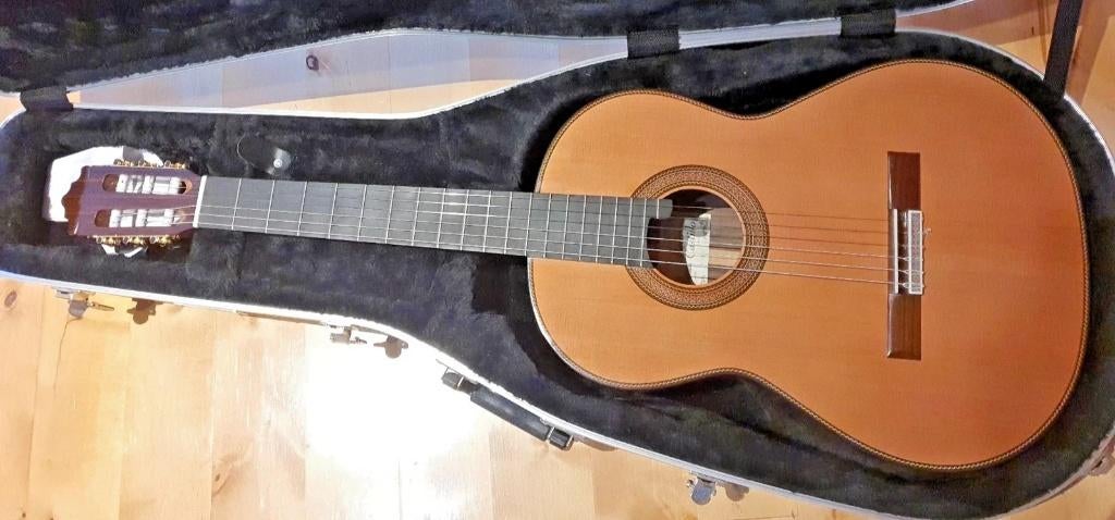 Guitare classique Paco Castillo 205, spéciale gomme-laque, Enlèvement ou Envoi, Comme neuf, Guitare classique ou espagnole, Avec valise