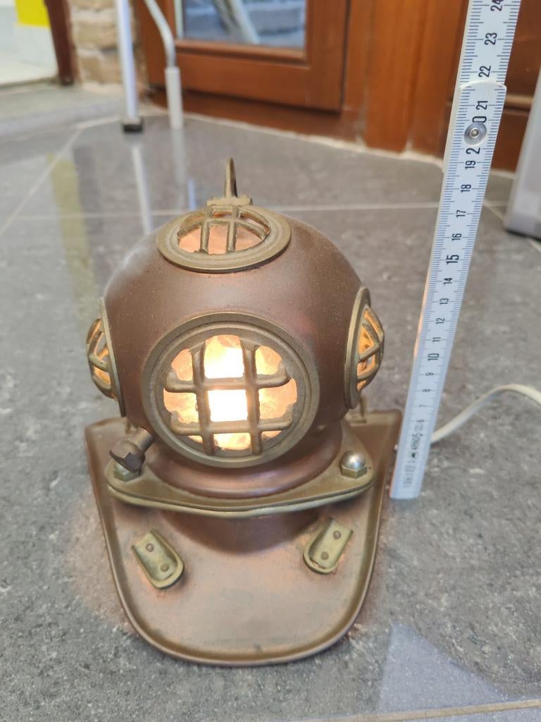 Bronzen ruimtepak met lamp, Antiek en Kunst, Ophalen, Brons