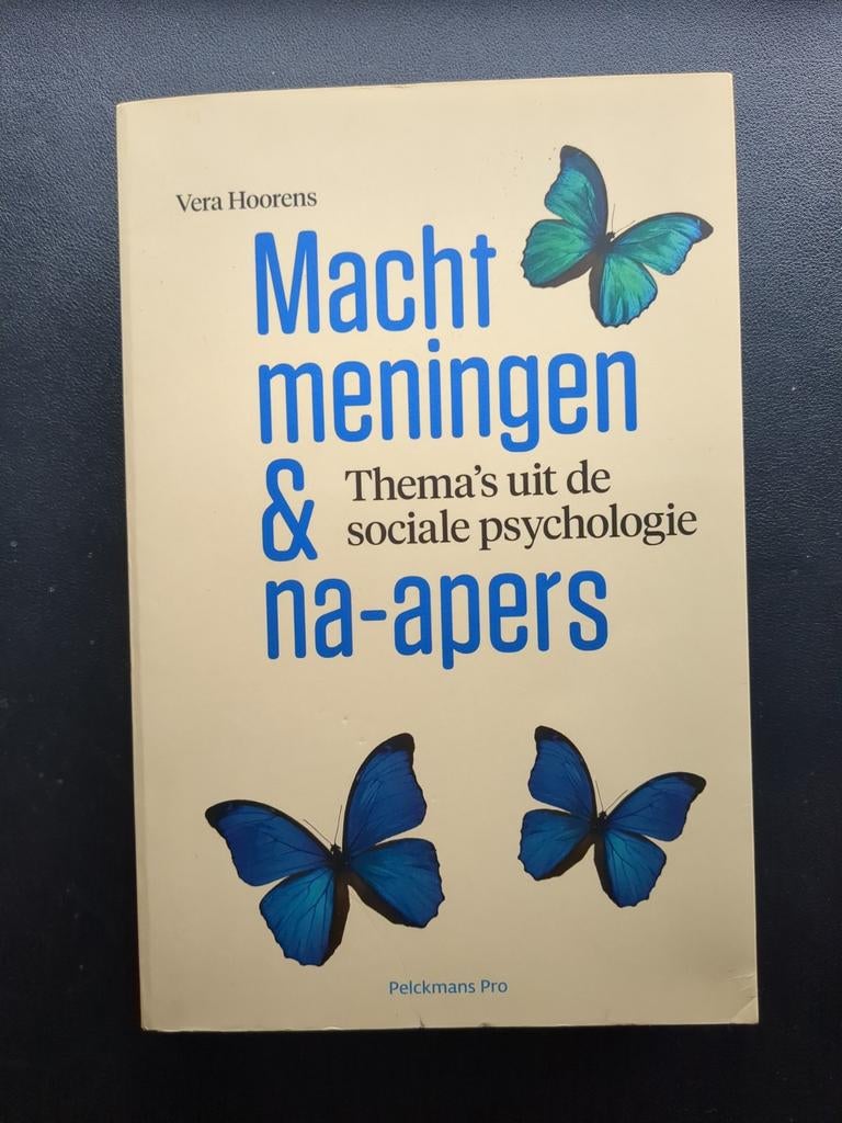 Sociale Psychologie - Macht, meningen & na-apers, Livres, Psychologie, Enlèvement ou Envoi, Psychologie sociale, Utilisé, Vera Hoorens