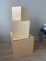 Opbergboxen van multiplex met deksel, Ophalen, Zo goed als nieuw