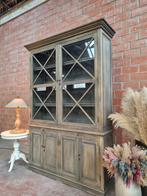 Eiken buffetkast/vitrinekast art:72/26, Huis en Inrichting, Kasten | Buffetkasten, Ophalen, Met deur(en), 25 tot 50 cm, Flamant