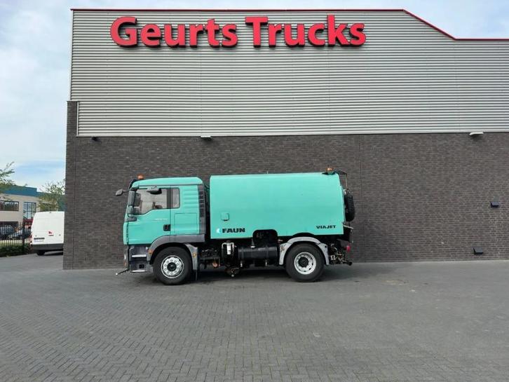 MAN TGM 18.240 4X2 + FAUN VIAJET 6R/HS SWEEPING TRUCK/ KEHRM, Auto's, Vrachtwagens, ABS, Achteruitrijcamera, Airconditioning, Cruise Control