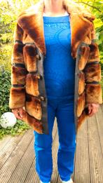 Vintage bontjas – patchwork stijl, Bruin, Gedragen, Ophalen, ANDERE