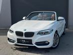 BMW 218I cabrio automaat, Auto's, 4 zetels, Wit, Leder, 3 cilinders
