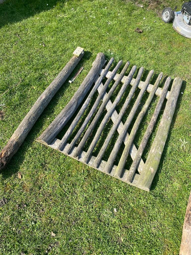 Tuindeur kastanjehout, Tuin en Terras, Ophalen, Zo goed als nieuw, Tuinhek