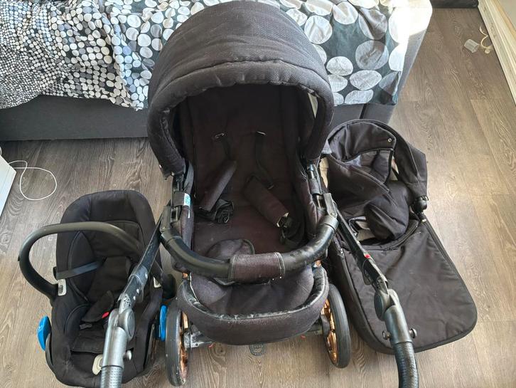 3 in 1 buggy P’tit Chou met accessoires, Kinderen en Baby's, Buggy's, Voetenzak, Ophalen