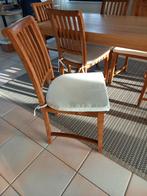 Teak stoelen met kussen, Huis en Inrichting, Ophalen, Bruin, Zo goed als nieuw, Tijdloos - teak