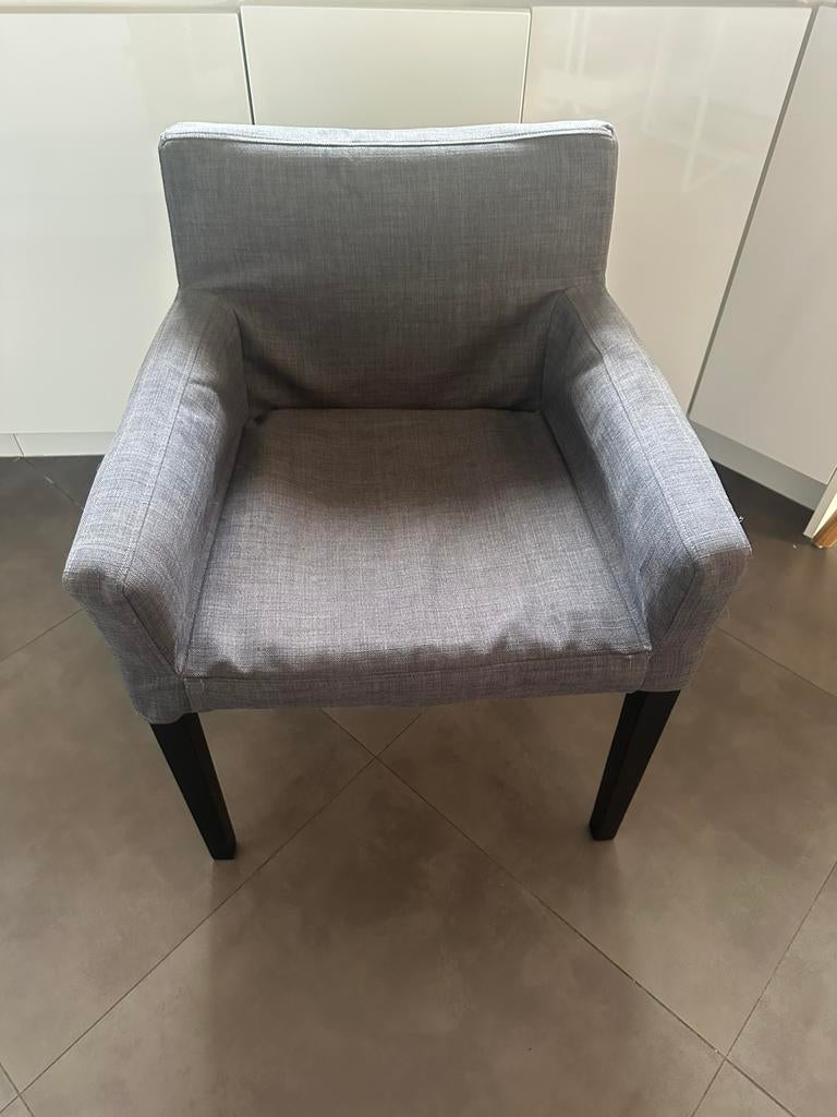 Fauteuil grijs ikea, Maison & Meubles, Chaises, Enlèvement, Comme neuf, Gris
