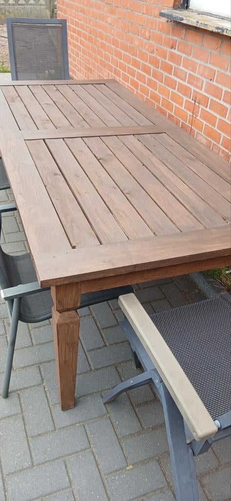 Grote houten tuintafel 100 x 220, Tuin en Terras, Ophalen