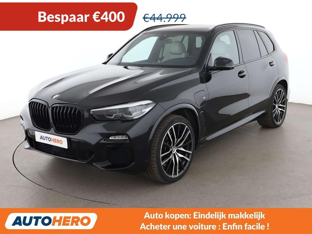 BMW X5 xDrive 45e M Sport (bj 2020, automaat), Auto's, Automaat, Adaptive Cruise Control, Zwart, Leder