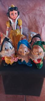 jaren 70 set sneeuwwitje en de zeven dwergen, Verzamelen, Ophalen, Sneeuwwitje of Doornroosje, Gebruikt, Beeldje of Figuurtje