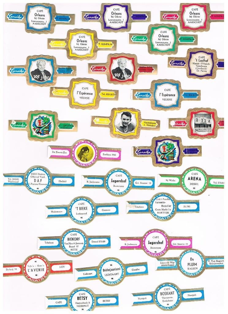PUBLICITÉ POUR LES MARQUES DE CIGARES DANS LES CARAÏBES, Envoi, Comme neuf, Bagues de cigare
