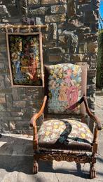 Unieke set : Geborduurde stoel en wandtapijt, Enlèvement