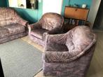 3-zit zetel (met slaapfunctie) + 2 fauteuils, Ophalen, Gebruikt, Stof