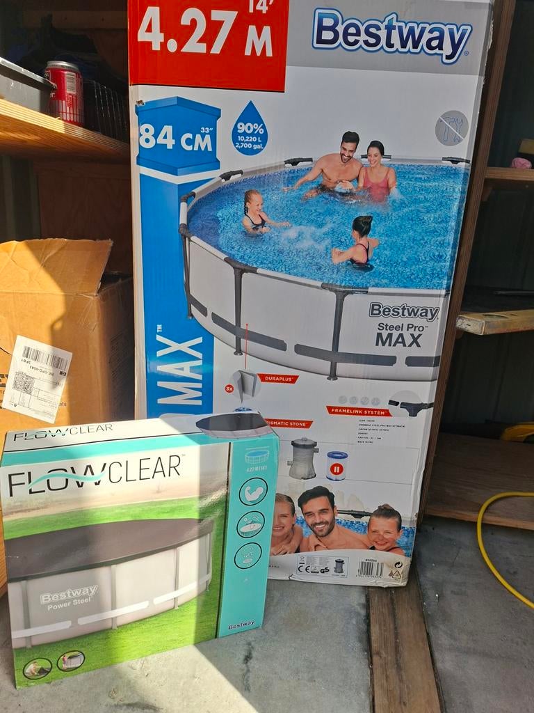 Bestway steel frame 4.27M, Ophalen