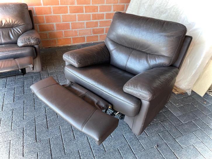 Leder relax zetel / NIEUWSTAAT, Huis en Inrichting, Fauteuils, Zo goed als nieuw, Leer, Ophalen