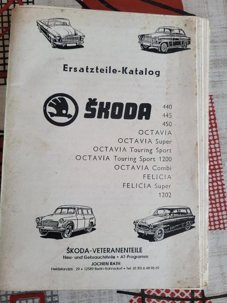 SKODA Octavia Felicia 440  technische onderdelencatalogus, Ophalen, Gelezen