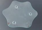Plateau en verre sur 3 pieds boules, Enlèvement, Utilisé, Verre