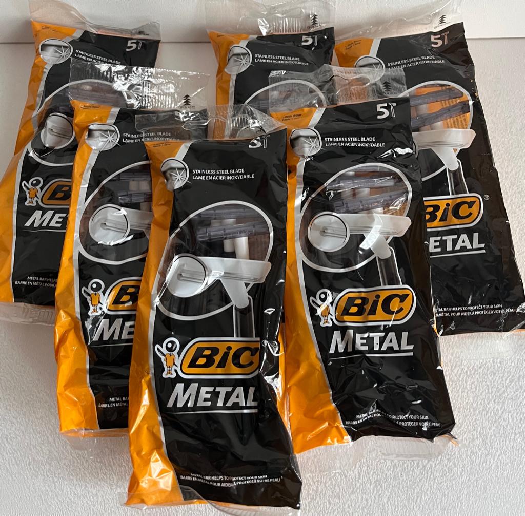 6 PACK de 5 pièces soit 30 x BIC RASOIR METAL, Enlèvement ou Envoi, Neuf, Soins