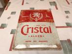 Cristal alken reclamebord metaal, Verzamelen, Ophalen of Verzenden, Zo goed als nieuw, Reclamebord