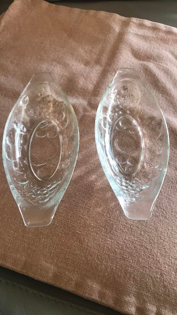 2 glazen schaaltjes voor 0,5e, Ophalen of Verzenden, Zo goed als nieuw