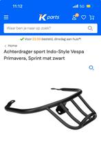 Indo rek vespa mat zwart, Fietsen en Brommers, Fietsaccessoires | Bagagedragers, Ophalen, Zo goed als nieuw
