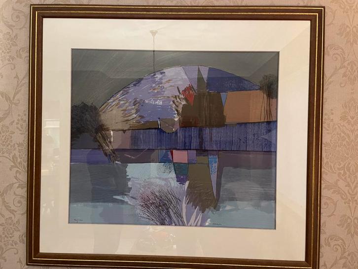 Lithographie signée par l'artiste Cirillio Murer, Antiquités & Art, Art | Peinture | Classique, Enlèvement