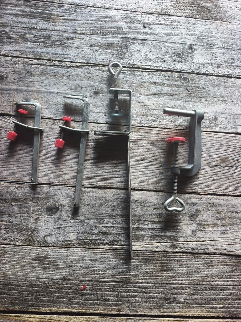 Set tafelklemmen / lijmklemmen – verschillende maten, Ophalen, Gebruikt