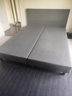 Tweepersoonsbed 220x180 CM te koop, Maison & Meubles, Chambre à coucher | Lits boxsprings, Gris, Enlèvement ou Envoi, Utilisé