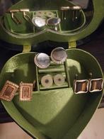 manchetknopen + dasspeld met ruitertok, Ophalen of Verzenden, Zo goed als nieuw, Verguld