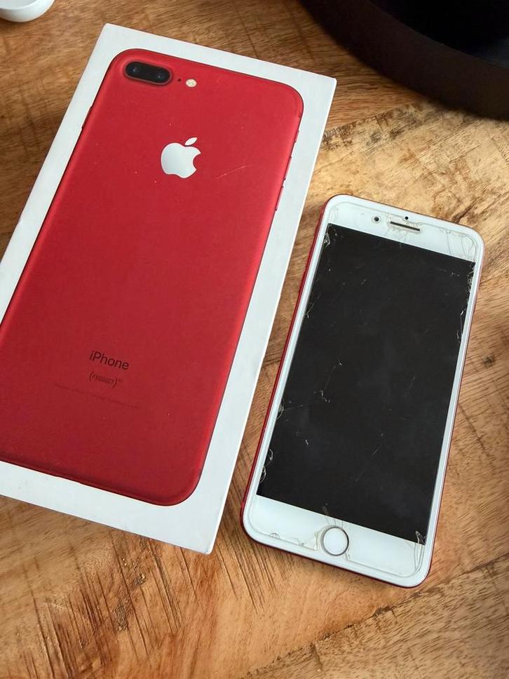 Iphone 7 plus red edition, Télécoms, Téléphonie mobile | Apple iPhone, Utilisé, 128 GB, iPhone 7, Rouge, Enlèvement