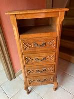 Meuble d’appoint chêne clair, 3 ou 4 tiroirs, 25 à 50 cm, Comme neuf, Contemporain
