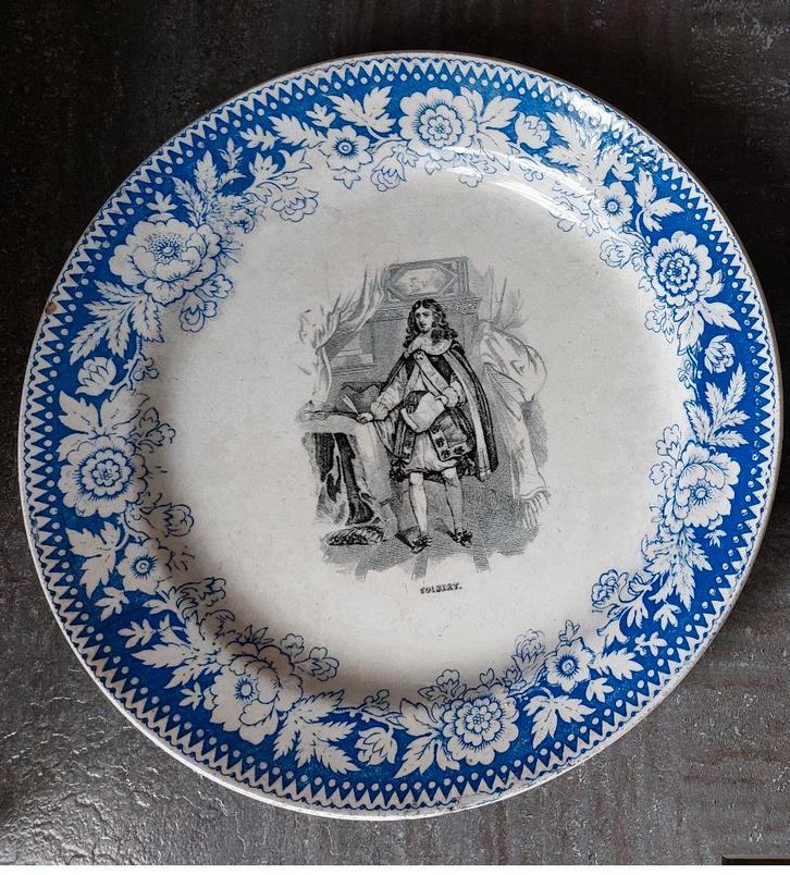 Antiek bord Boch Frères Keramis Colbert tijdens Lodewijk XIV, Antiek en Kunst, Antiek | Keramiek en Aardewerk, Ophalen of Verzenden