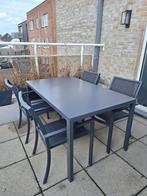 Table de jardin avec 4 chaises, Jardin & Terrasse, Enlèvement, Utilisé, 4 places, Salons de jardin