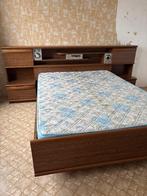 Bed retro, Ophalen, Gebruikt, Bruin, 140 cm