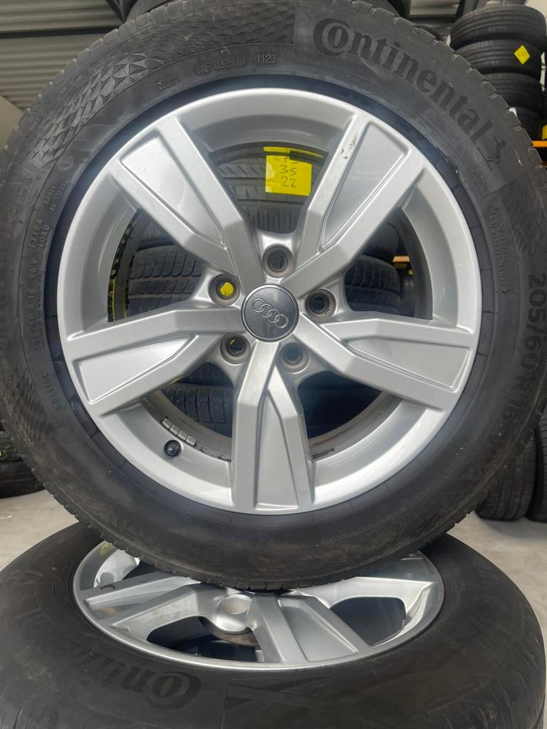 Originele Audi Velgen 16 inch met Banden 205/60/16, Ophalen of Verzenden