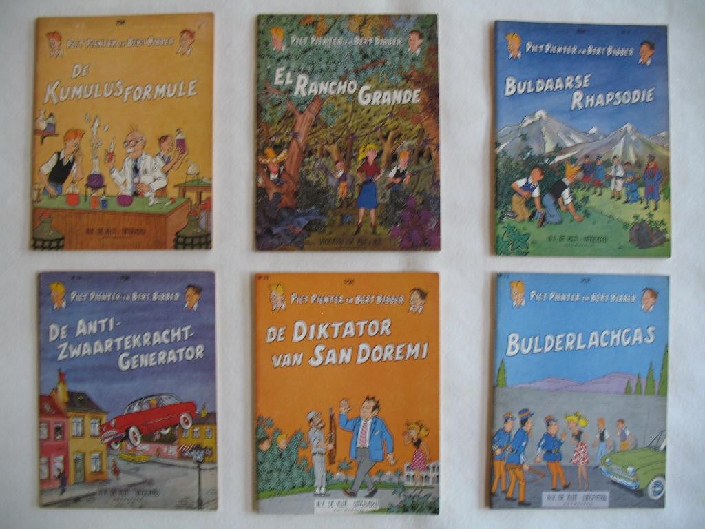 Piet Pienter en Bert Bibber geniete De Vlijt 1969-1973, Boeken, Stripverhalen, Zo goed als nieuw, Meerdere stripboeken, Ophalen of Verzenden
