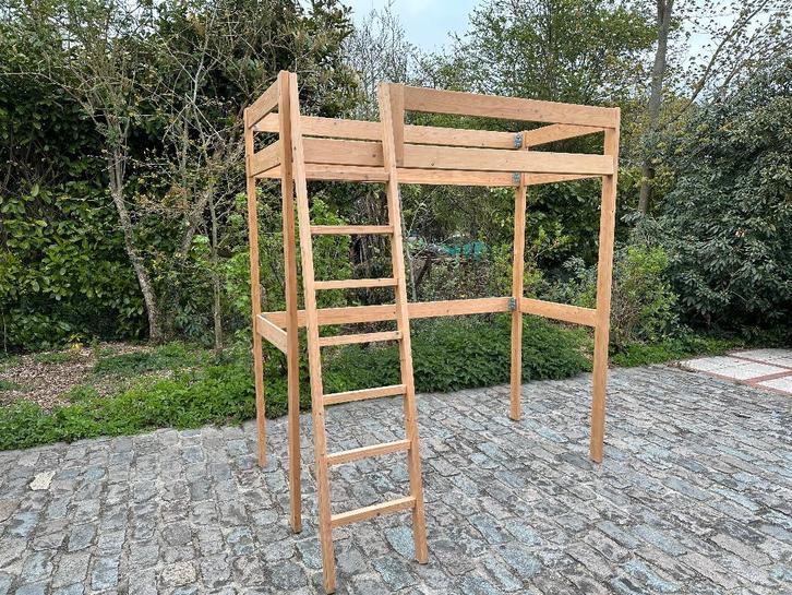 Bed voor studentenkamer, Huis en Inrichting, Slaapkamer | Bedden, Zo goed als nieuw, 90 cm, 200 cm, Hout, Overige kleuren, Ophalen