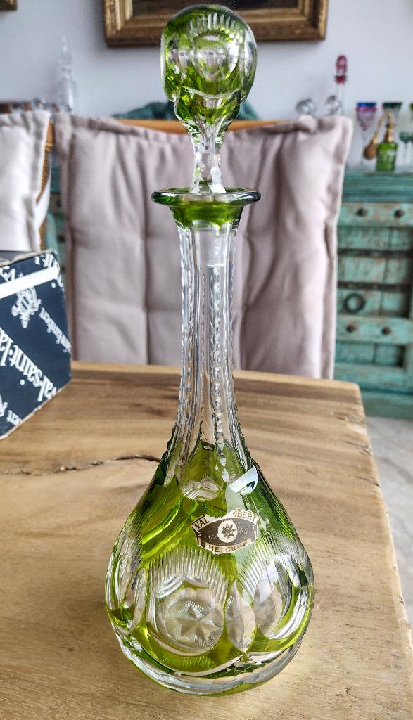 Val Saint lambert rare carafe liqueur Carlton, Antiquités & Art, Antiquités | Verre & Cristal, Enlèvement ou Envoi