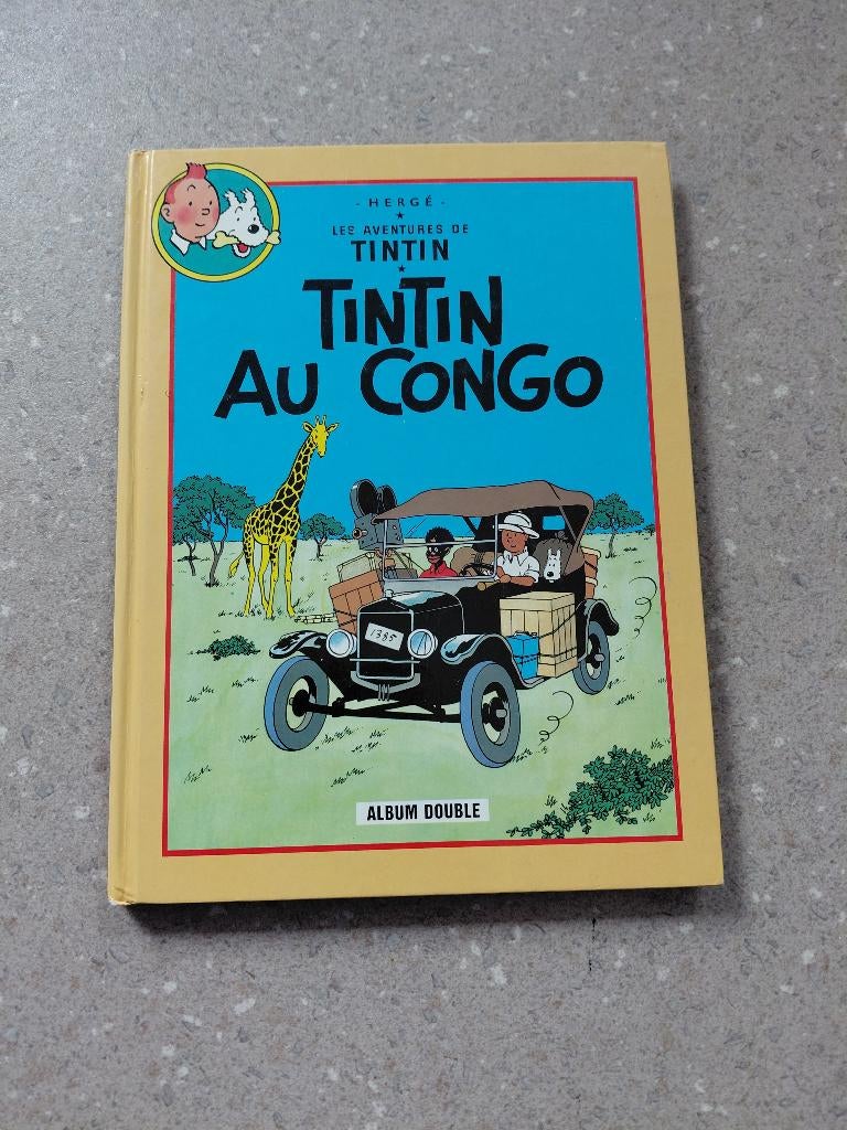 Album double Tintin - Tintin au Congo & Tintin en Amérique, Livres, Une BD, Enlèvement, Utilisé, Hergé.