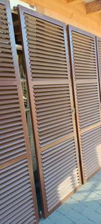 6 grote houten luiken, Ophalen, Gebruikt, Bruin, 200 cm of meer