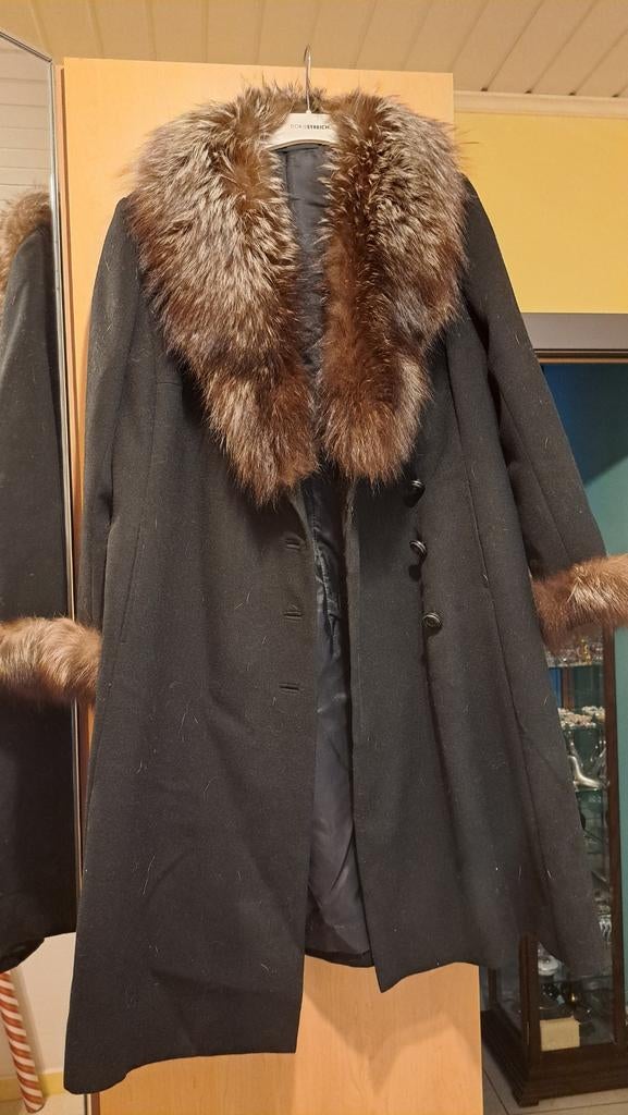 Jas met echte pels ,vintage, Kleding | Dames, Jassen | Winter, Ophalen, Maat 38/40 (M)
